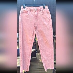 Time and Tru Pink Cropped Ankle Jeans